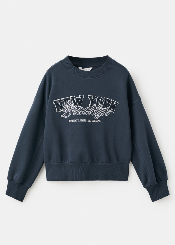 Mango Embroidered cotton sweatshirt